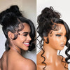 13x6 Lace Front Wigs Human Hair 180 Density Hd Body Wave Lace Frontat Human Hair Wigs For Women Glueless Pre Plucked Black Wig - MAGUSTA BEAUTY