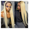 13x6 Lace Frontal Wig Brazilian Straight Human Hair Wig 2 Tone Dark Root 1B 613 Ombre Blonde Lace Front Wigs For Black Women 40" - MAGUSTA BEAUTY