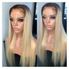 13x6 Lace Frontal Wig Brazilian Straight Human Hair Wig 2 Tone Dark Root 1B 613 Ombre Blonde Lace Front Wigs For Black Women 40" - MAGUSTA BEAUTY