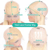 13x6 Lace Frontal Wig Brazilian Straight Human Hair Wig 2 Tone Dark Root 1B 613 Ombre Blonde Lace Front Wigs For Black Women 40" - MAGUSTA BEAUTY