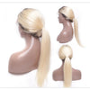 13x6 Lace Frontal Wig Brazilian Straight Human Hair Wig 2 Tone Dark Root 1B 613 Ombre Blonde Lace Front Wigs For Black Women 40" - MAGUSTA BEAUTY