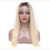 13x6 Lace Frontal Wig Brazilian Straight Human Hair Wig 2 Tone Dark Root 1B 613 Ombre Blonde Lace Front Wigs For Black Women 40" - MAGUSTA BEAUTY
