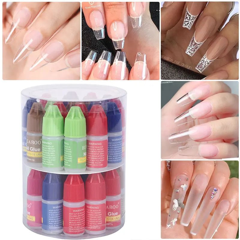 1/5/10pcs Super Strong Nail Bond Glue Acrylic Tips & Rhinestone Professional Nail Glue 2g/3g/7g/10g Fast Dry Long Lasting Glue - MAGUSTA BEAUTY