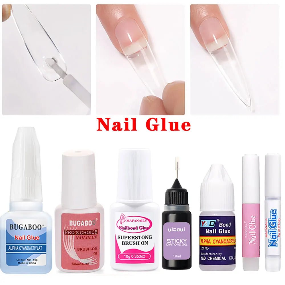 1/5/10pcs Super Strong Nail Bond Glue Acrylic Tips & Rhinestone Professional Nail Glue 2g/3g/7g/10g Fast Dry Long Lasting Glue - MAGUSTA BEAUTY