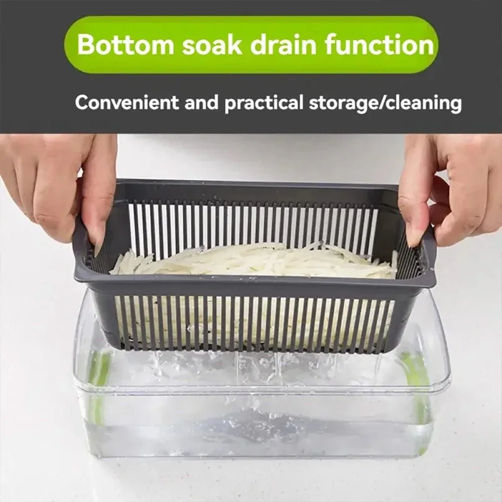 16 IN 1 Multifunctional Vegetable Chopper Handle Food Grater Egg Liquid Separator Peeler Vegetable Slicer Dicer Kitchen Cutter - MAGUSTA BEAUTY