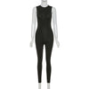 Pencil Jumpsuit Women New Full Seasons Casual Fitness Sporty Playsuit Sleeveless Slim Activewear All In One Jumpsuit Clothing