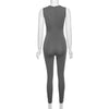 Pencil Jumpsuit Women New Full Seasons Casual Fitness Sporty Playsuit Sleeveless Slim Activewear All In One Jumpsuit Clothing
