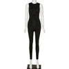 Pencil Jumpsuit Women New Full Seasons Casual Fitness Sporty Playsuit Sleeveless Slim Activewear All In One Jumpsuit Clothing