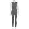 Pencil Jumpsuit Women New Full Seasons Casual Fitness Sporty Playsuit Sleeveless Slim Activewear All In One Jumpsuit Clothing