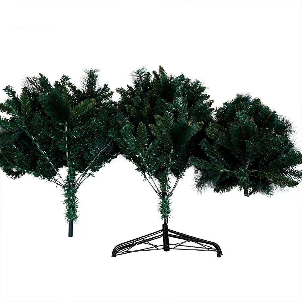 180/210/240cm Pop Up Pre - Lit Christmas Tree,Artificial Pine Needle & PVC Mixed Tree with Iron Base,Easy Setup Holiday Decoration - MAGUSTA BEAUTY