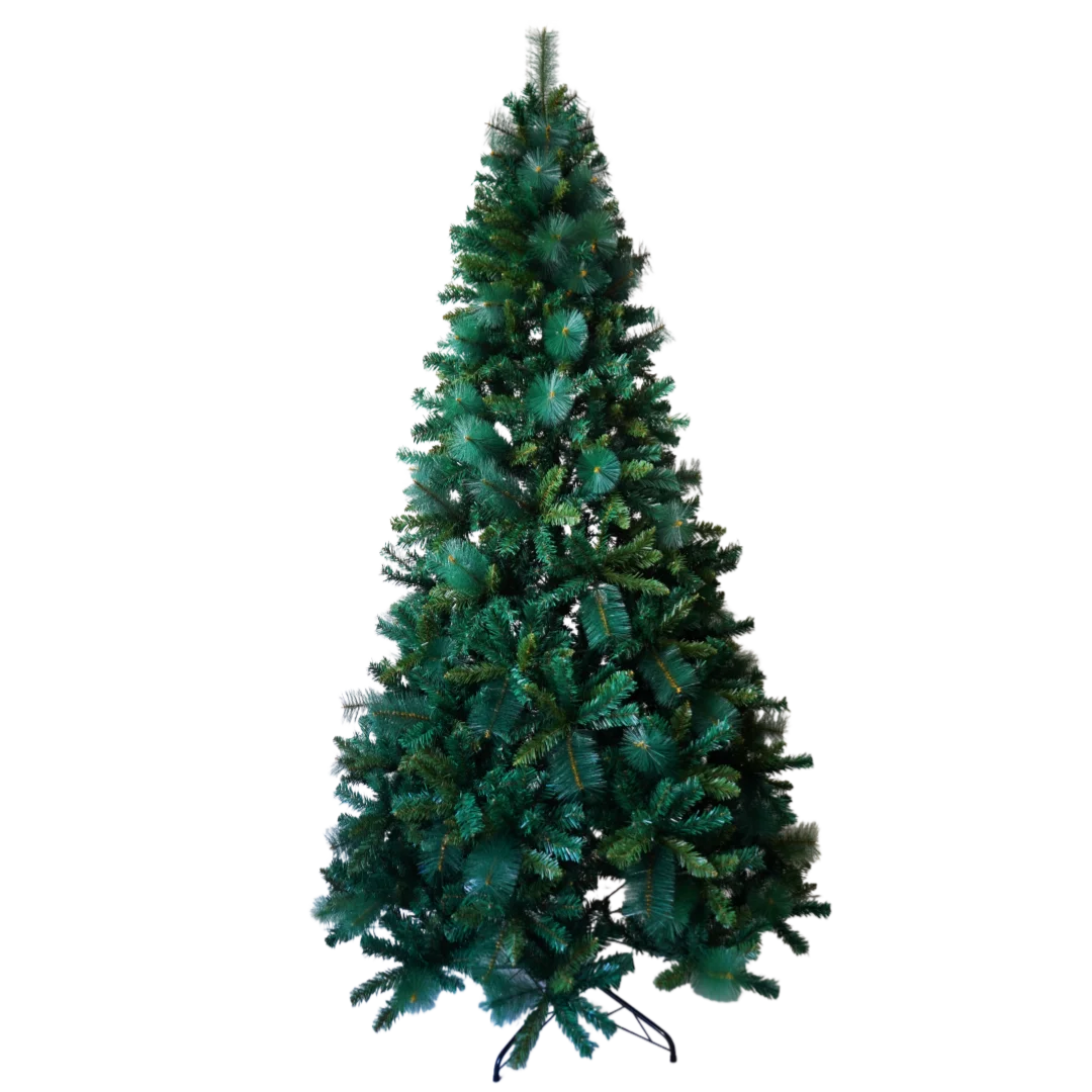 180/210/240cm Pop Up Pre - Lit Christmas Tree,Artificial Pine Needle & PVC Mixed Tree with Iron Base,Easy Setup Holiday Decoration - MAGUSTA BEAUTY