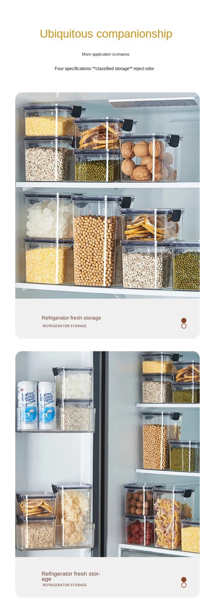 1PC Sealed Jar Airtight Container Grain Pasta Storage Box Plastic Moisture - proof Box Household Kitchen Organizer Seasoning Jars - MAGUSTA BEAUTY