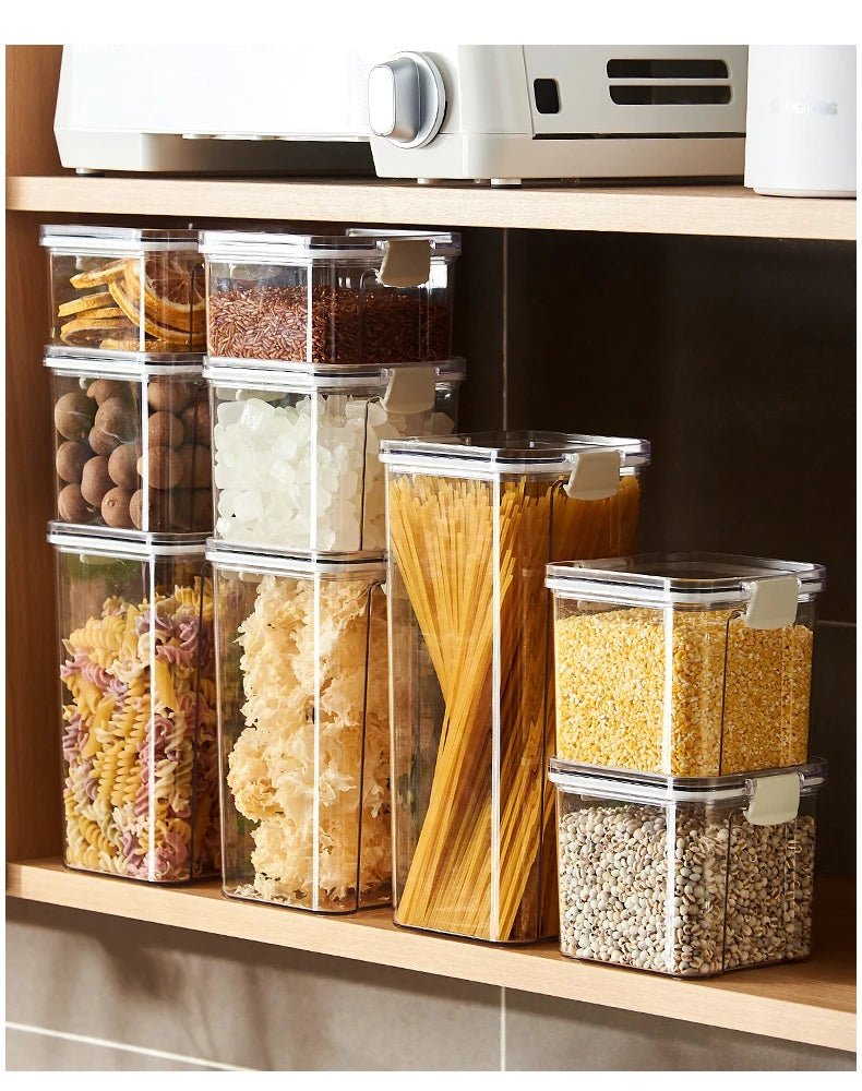 1PC Sealed Jar Airtight Container Grain Pasta Storage Box Plastic Moisture - proof Box Household Kitchen Organizer Seasoning Jars - MAGUSTA BEAUTY