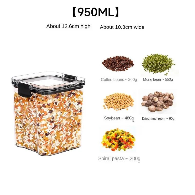 1PC Sealed Jar Airtight Container Grain Pasta Storage Box Plastic Moisture - proof Box Household Kitchen Organizer Seasoning Jars - MAGUSTA BEAUTY