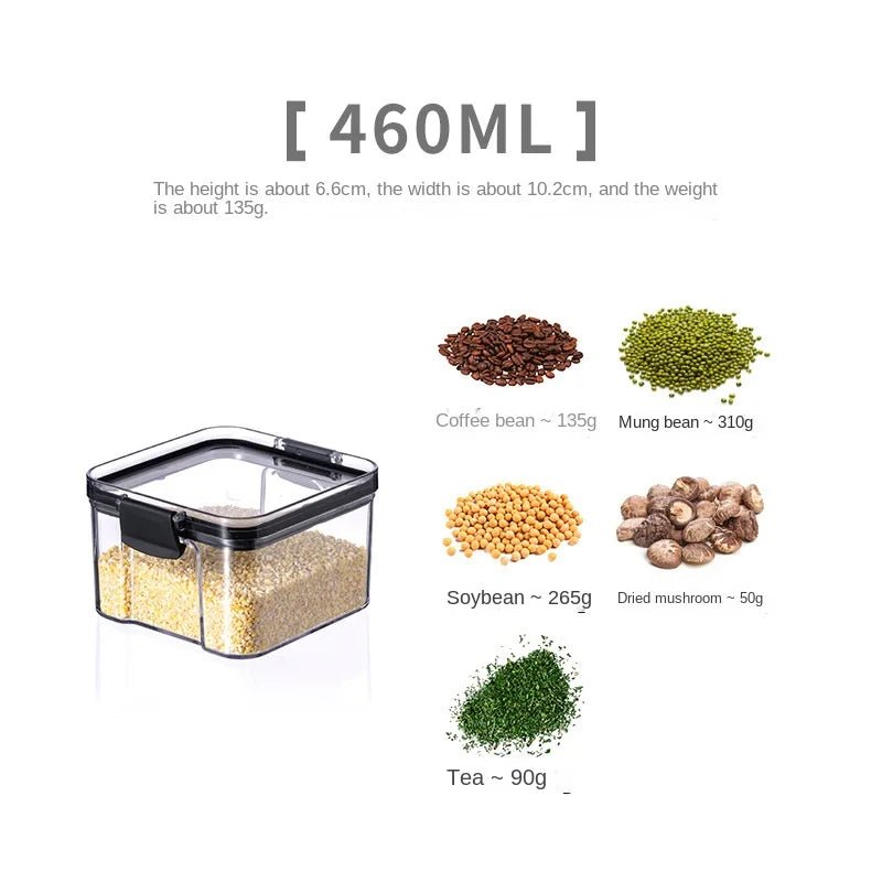 1PC Sealed Jar Airtight Container Grain Pasta Storage Box Plastic Moisture - proof Box Household Kitchen Organizer Seasoning Jars - MAGUSTA BEAUTY