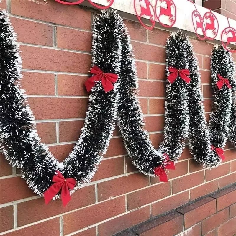 1PCS 2M Christmas Eve Decoration Bar Tops Ribbon Garland Christmas Tree Kitchen Ornaments Wedding Party Decoration Prop - MAGUSTA BEAUTY