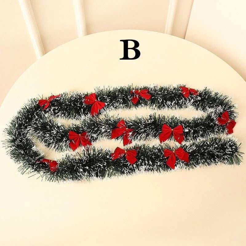 1PCS 2M Christmas Eve Decoration Bar Tops Ribbon Garland Christmas Tree Kitchen Ornaments Wedding Party Decoration Prop - MAGUSTA BEAUTY