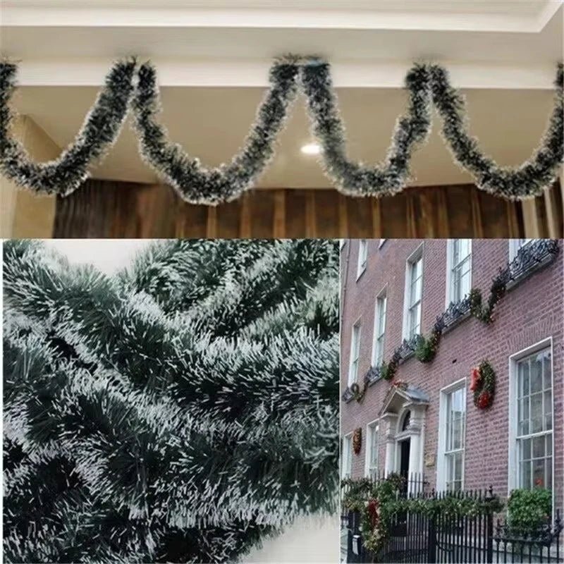 1PCS 2M Christmas Eve Decoration Bar Tops Ribbon Garland Christmas Tree Kitchen Ornaments Wedding Party Decoration Prop - MAGUSTA BEAUTY