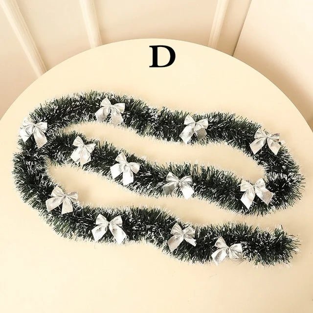 1PCS 2M Christmas Eve Decoration Bar Tops Ribbon Garland Christmas Tree Kitchen Ornaments Wedding Party Decoration Prop - MAGUSTA BEAUTY