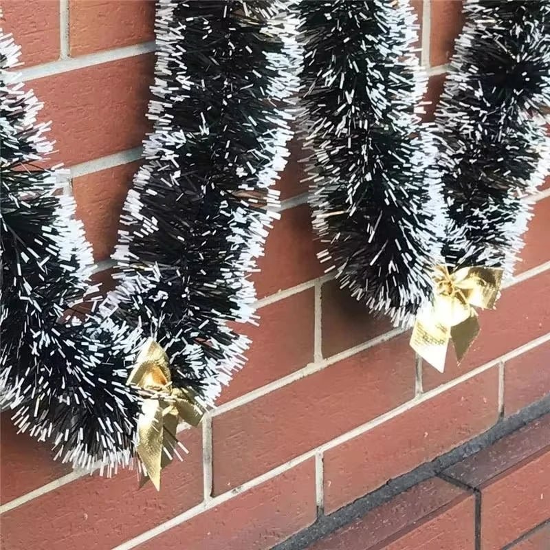 1PCS 2M Christmas Eve Decoration Bar Tops Ribbon Garland Christmas Tree Kitchen Ornaments Wedding Party Decoration Prop - MAGUSTA BEAUTY