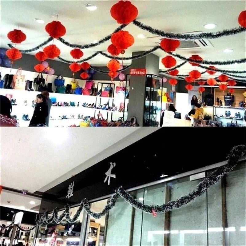 1PCS 2M Christmas Eve Decoration Bar Tops Ribbon Garland Christmas Tree Kitchen Ornaments Wedding Party Decoration Prop - MAGUSTA BEAUTY