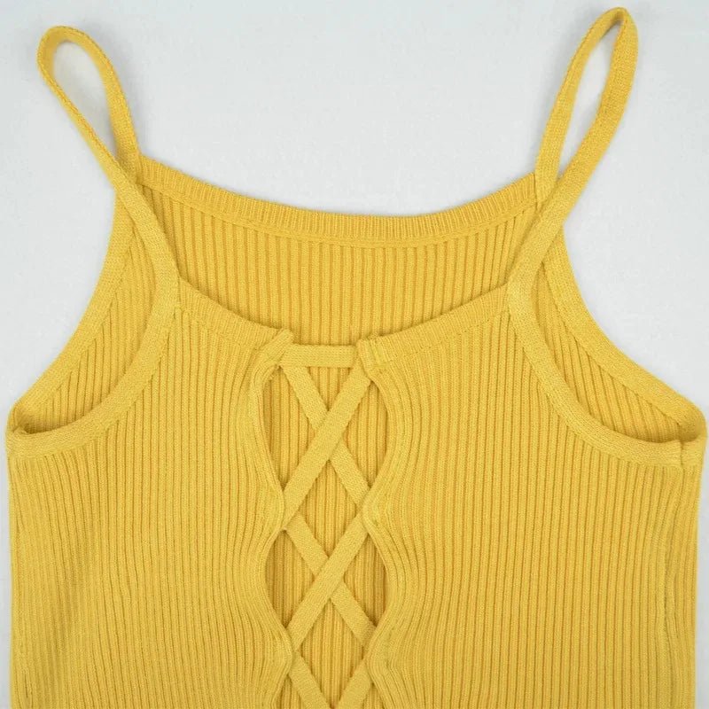 1pcs Girls Summer Crop Tops Women Sleeveless Sexy Bandage T Shirt Top Fashion Black Lace Up Tank Top Tumblr Ladies - MAGUSTA BEAUTY