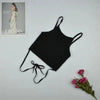 1pcs Girls Summer Crop Tops Women Sleeveless Sexy Bandage T Shirt Top Fashion Black Lace Up Tank Top Tumblr Ladies - MAGUSTA BEAUTY