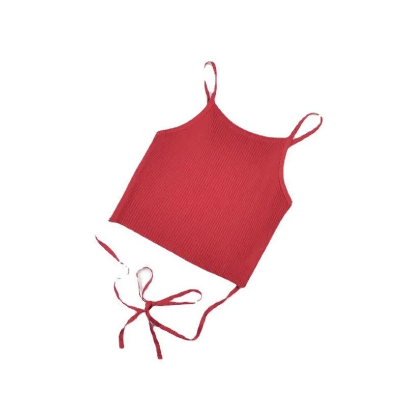 1pcs Girls Summer Crop Tops Women Sleeveless Sexy Bandage T Shirt Top Fashion Black Lace Up Tank Top Tumblr Ladies - MAGUSTA BEAUTY
