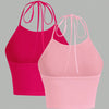 2 pcs Summer Lady Sexy backless Camisole Fashion Solid Top Women Strap Sleeveless Thin Camisole Vest Top Simple Base Vest Tops - MAGUSTA BEAUTY