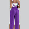 2 Piece Outfits For Women 2025 Sexy V - Neck Strap Shirred Slim Crop Top & Lace - up Wide Leg Pants Sets Elegant Office Lady Suit - MAGUSTA BEAUTY