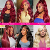 200 Density Burgundy 13x6 HD Lace Frontal Human Hair Wig 99j Body Wave 13x4 Lace Front Wigs Human Hair Brazilian Lace Wigs - MAGUSTA BEAUTY