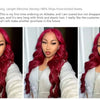 200 Density Burgundy 13x6 HD Lace Frontal Human Hair Wig 99j Body Wave 13x4 Lace Front Wigs Human Hair Brazilian Lace Wigs - MAGUSTA BEAUTY