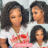 200% Short Curly Bob Wigs Lace Front Human Hair Wigs 13x4 4x4 Deep Wave Lace Frontal Wigs 100% Human Hair Brazilian Hair 14 Inch - MAGUSTA BEAUTY
