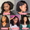 200% Short Curly Bob Wigs Lace Front Human Hair Wigs 13x4 4x4 Deep Wave Lace Frontal Wigs 100% Human Hair Brazilian Hair 14 Inch - MAGUSTA BEAUTY