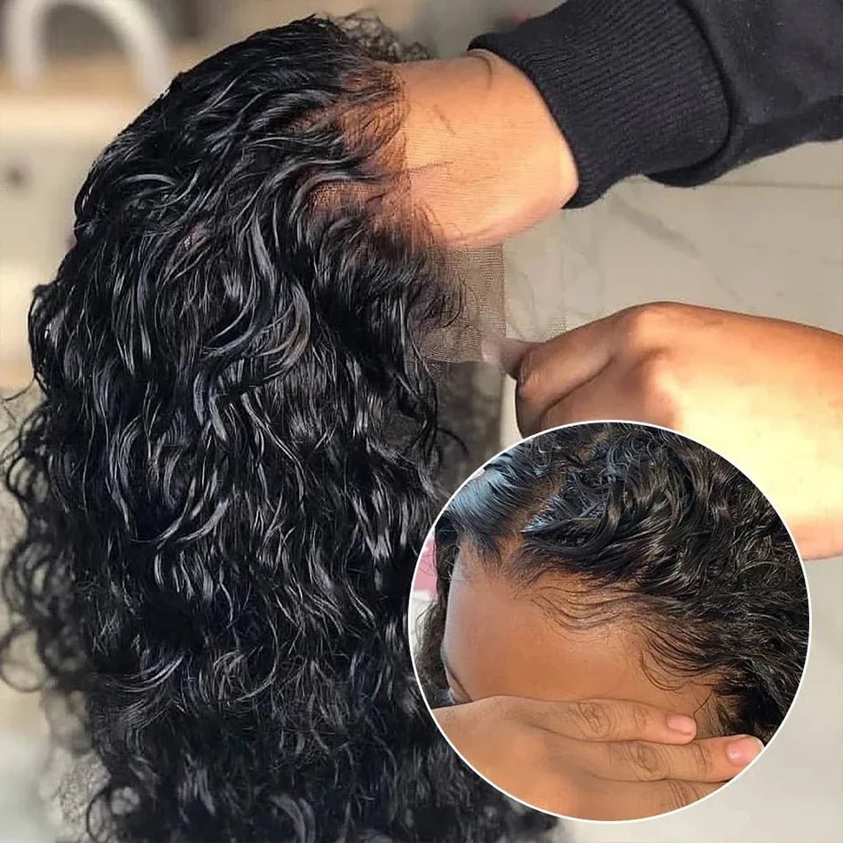 200% Short Curly Bob Wigs Lace Front Human Hair Wigs 13x4 4x4 Deep Wave Lace Frontal Wigs 100% Human Hair Brazilian Hair 14 Inch - MAGUSTA BEAUTY