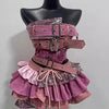 2000s Aesthetic Punk Style Women New 2 Piece Set Sexy Strapless Tops + High Waist Skirt Female Retro Chic Korean Popular Clothes - MAGUSTA BEAUTY
