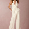 2022 New Fashion Backless Jumpsuits Women Solid Sleeveless Rompers Casual Overalls Halter Sexy Jumpsuit for Women - MAGUSTA BEAUTY