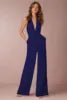 2022 New Fashion Backless Jumpsuits Women Solid Sleeveless Rompers Casual Overalls Halter Sexy Jumpsuit for Women - MAGUSTA BEAUTY