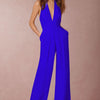2022 New Fashion Backless Jumpsuits Women Solid Sleeveless Rompers Casual Overalls Halter Sexy Jumpsuit for Women - MAGUSTA BEAUTY