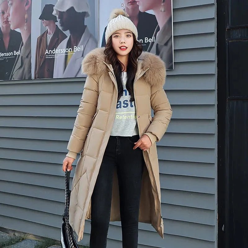 2022 New Snow Wear Coat Parkas Winter Jacket Women Hooded Fur Collar Parka Thick Warm Female Jackets Student Coats Women Clothes - MAGUSTA BEAUTY