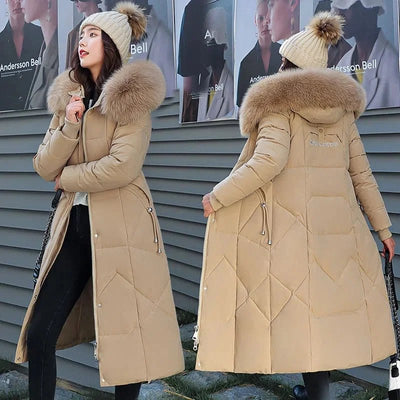 2022 New Snow Wear Coat Parkas Winter Jacket Women Hooded Fur Collar Parka Thick Warm Female Jackets Student Coats Women Clothes - MAGUSTA BEAUTY
