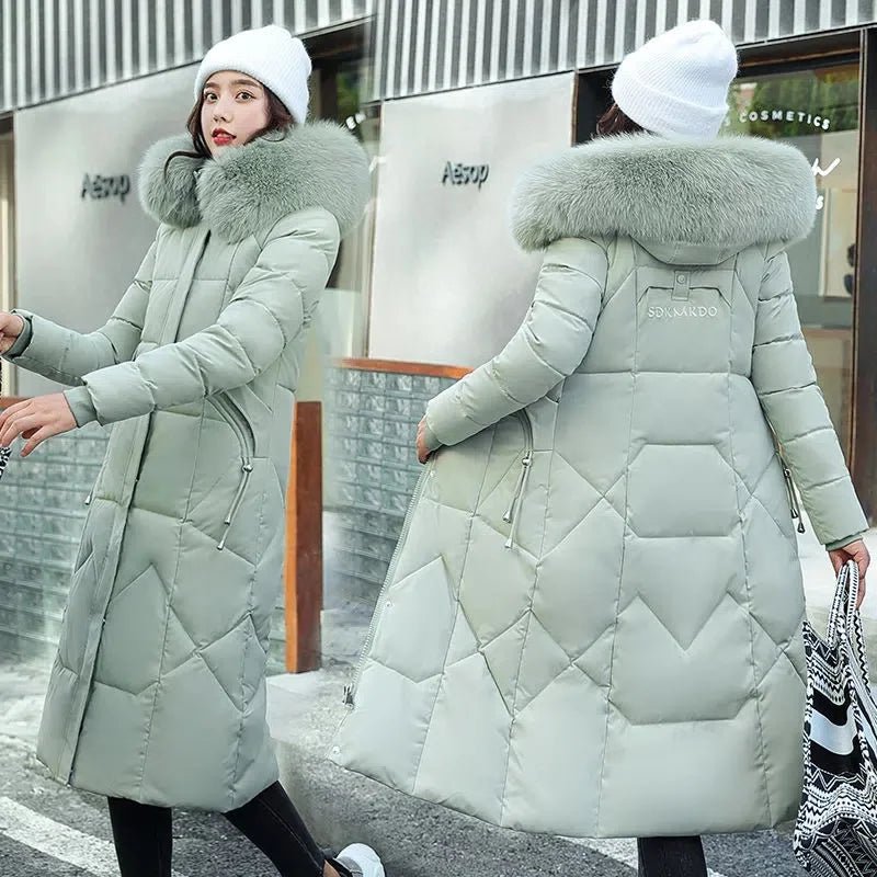 2022 New Snow Wear Coat Parkas Winter Jacket Women Hooded Fur Collar Parka Thick Warm Female Jackets Student Coats Women Clothes - MAGUSTA BEAUTY