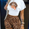 2022 Summer Women's Casual Fashionraglan Sleeve Tie Dye Top + Pants Two Piece Camo Pants Leopard Print Tow Piece Set Ladies Suit - MAGUSTA BEAUTY