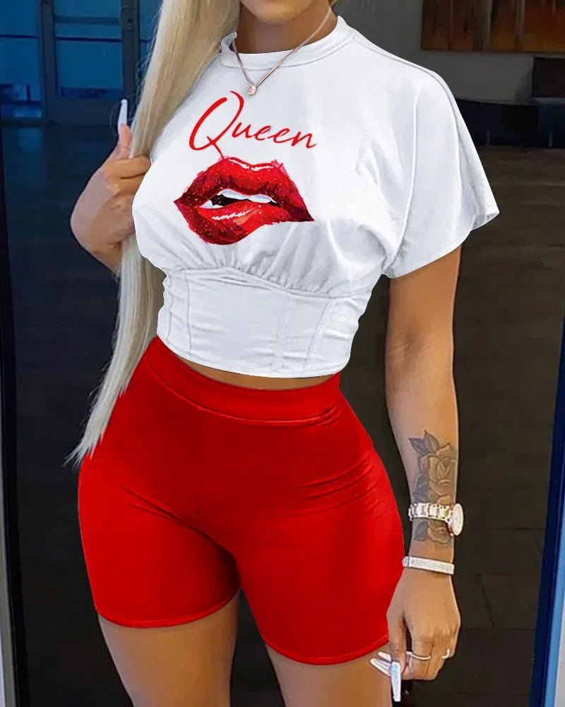 2022 Summer Women's Casual Fashionraglan Sleeve Tie Dye Top + Pants Two Piece Camo Pants Leopard Print Tow Piece Set Ladies Suit - MAGUSTA BEAUTY