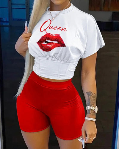 2022 Summer Women's Casual Fashionraglan Sleeve Tie Dye Top + Pants Two Piece Camo Pants Leopard Print Tow Piece Set Ladies Suit - MAGUSTA BEAUTY