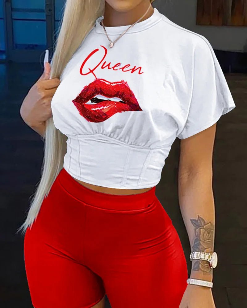 2022 Summer Women's Casual Fashionraglan Sleeve Tie Dye Top + Pants Two Piece Camo Pants Leopard Print Tow Piece Set Ladies Suit - MAGUSTA BEAUTY