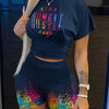 2022 Summer Women's Casual Fashionraglan Sleeve Tie Dye Top + Pants Two Piece Camo Pants Leopard Print Tow Piece Set Ladies Suit - MAGUSTA BEAUTY