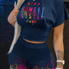 2022 Summer Women's Casual Fashionraglan Sleeve Tie Dye Top + Pants Two Piece Camo Pants Leopard Print Tow Piece Set Ladies Suit - MAGUSTA BEAUTY
