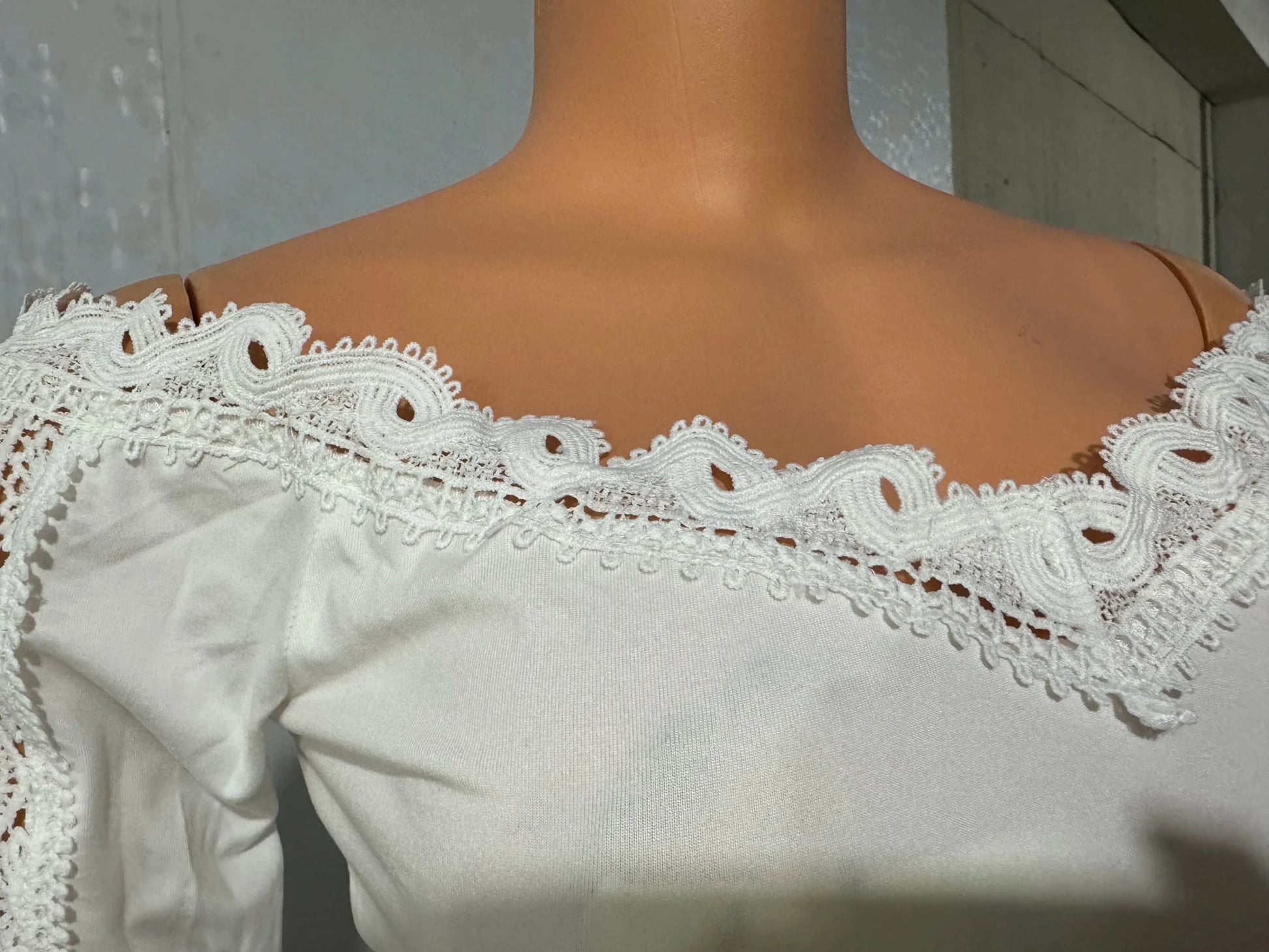2023 Autumn Winter Spring New Fashion Casual Sexy Blouses Off Shoulder Hollow Out Lace Top Female Clothing TShirts Pullover Tops - MAGUSTA BEAUTY