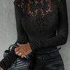 2023 Autumn Winter Spring New Fashion Casual Sexy Blouses Off Shoulder Hollow Out Lace Top Female Clothing TShirts Pullover Tops - MAGUSTA BEAUTY